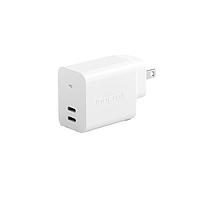 Delta Electronics, Inc. ADP-30KW WBA ປລັກສະຫຼຸບໄດ້ 30W ພອດ USB-C ຄູ່ ປລັກສະຫຼຸບສະຫຼຸບໄດ້ລວມມີ 5V 3A, 9V 3A, 12V 2.5A, 15V 2A, 20V 1.5A