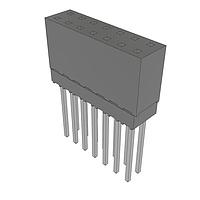 Samtec ESQ-107-39-S-D ລູກບວກສໍເຄດສະຕຣິບສູງ, 0.100" ຊີ້ນ