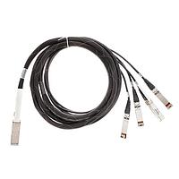 AMP Connectors - TE Connectivity 2053453-4 ເຄື່ອງສາຍ 10Gb Ethernet ແລະ Fiber QSFP ເປັນ [4]SFP+ 1M 30AWG CABLE ASSY