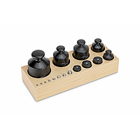 KERN 362-980-300 ກະຕ່າໄມ້ສໍາລັບຊຸດນ້ຳໜັກ (ຮູບຊີເລນແດງ/ກະທົບ, 1 g - 5 kg)