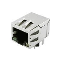 Pulse Electronics JXD0-0001NL Modular 1X1 TAB DOWN W/LED'S 1000BASE-T RJ45 1:1