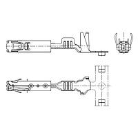 AMP Connectors - TE Connectivity 1241380-3-CT (CUT STRIP) Terminal MCP1.5 SKT CONT SWS CUT STRIP ຂອງ 100