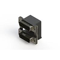 EDAC 661-015-264-00A ຕູ້ສະຫນອງ Dual Port D-Sub ມຸມຂວາ ຕູ້ສະຫນອງ Dual Port D-Sub