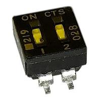CTS Electronic Components 219-2LPSTR ສະຫນັບ DIP SPST 2 ສ່ວນສະຫນັບ