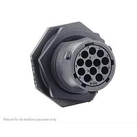 Eaton Souriau-Sunbank UTSX71492SW ຮອບຮອງ Jam nut receptacle, ບໍ່ມີ backshell, ສໍາລັບ 12 ຕິດຕໍ່ຍິງ, IP68/69K, keying W