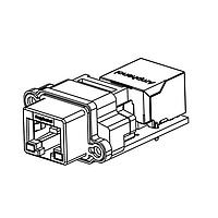 Amphenol Commercial Products MRJR5780011 RJ45 ແບບໂມດູລ່າ ທົນທານ, ລຸ້ນ 2, ມຸມຂວາຢູ່ເທິງແຜ່ນວົງຈອນ ພ້ອມ RJ45 ມາດຕະຖານຢູ່ອີກດ້ານໜຶ່ງຂອງແຜ່ນວົງຈອນ