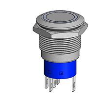 Dailywell MPB19-A0F10R-112-JQ ປຸ່ມກົດສະຫນອງ 19mm ປຸ່ມກົດສະຫນອງເຫຼັ້ມເຫຼັ້ມທີ່ມີຂົນສະຫນາມ