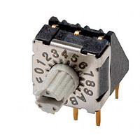 Same Sky (formerly CUI Devices) RDS-16S-74R45A-508-D ສະຫນັບ DIP Rotary DIP Switch, 7.4mm, 4.5mm actuator, 16 pos, Rt ang, 5.08mm pitch,TH