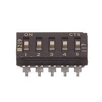 CTS Electronic Components 219-5LPSTJR ສະວິດຊິບ DIP ຕິດຢູ່ພື້ນຜິວ, DIP SWITCH ທອງ, 5-ຂາ, ຕົວກະທົບຮູບແບບຕ່ຳ, ການປິດການຢູ່ດ້ານລຸ່ມ, ການປິດການດ້ວຍເຊື້ອກັບ, J-BEND, REEL