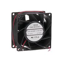 Same Sky (formerly CUI Devices) CFM-8038BF-1150-662 ພັດ DC dc axial fan, 80 mm square, 38 mm, 12 Vdc, ball, 15000 RPM, 114.28 CFM