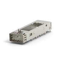 AMP Connectors - TE Connectivity 1888674-1 ກອງ QSFP ມີແທບໄຟສວ່າງ Through-bezel