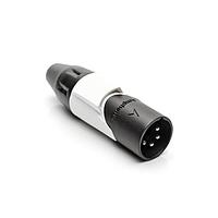 Amphenol Audio AX4MB9M ຕົວເຊື່ອມສາຍສະເພາະ 4P PIN M PLUG BLK W WHT MRK SLEEVE