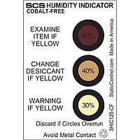 SCS 3HIC125-CF ບັດບອກສະຫນາມຄວາມຊື່ນ HUMIDITY INDICATOR CARD, COBALT-FREE, 30-40-50%, 125/CAN
