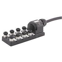 HARTING 090700022200 ເສັ້ນສາຍອ່ານຄ່າ / ເສັ້ນສາຍກະທົບ M12 SensorActuatorBx 8ports 5P Pluggable