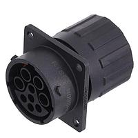 Amphenol SINE Systems RTS016N09SHEC03 ຕົວເຊື່ອມ Sq Flg Rcpt ມີຝາປິດ 4+5 POS SZ 16 Socke