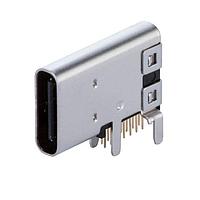 Same Sky (formerly CUI Devices) UJ20-C-R-G-TH-2-P14-TR USB ປະເພດ C ປະເພດ C, 2.0, ມຸມຂວາ, ກະທົບທອງ 3u, ຜ່ານຮູ, 14 ຂາ, T&R