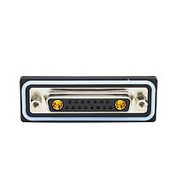 NorComp CDFR17W2213L261 Mixed Contact D-Sub Connectors 17W2 R/A solder F FL 4-40 thrd brkt 20Amp