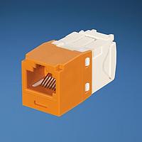 Panduit CJK688TGOR ຕູ້ເຊື່ອມຕໍ່ແບບມົດູລາ / ຕູ້ເຊື່ອມຕໍ່ Ethernet Mini-Com Keyed Mod Cat 6 UTP 8 pos