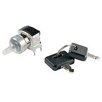 NKK Switches SK12BG30 ສະຫນັບສະຫນູນ Keylock SPDT ON-NONE-ON R/A