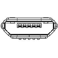 Adam Tech MCR-B-S-V-SMT-P-CS1-10-PP-T/R ການເຊື່ອມຕໍ່ Micro USB ປະເພດ B MICRO USB, TYPE B, ຕັ້ງພູມ, SUR