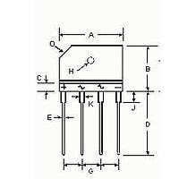 Diodes Incorporated KBJ604G ສະຕະປະທີດຟາສດຽວ 6.0A 400V