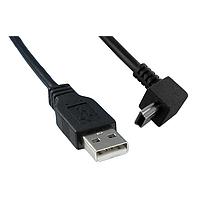 Qualtek Electronics 3021074-10 USB 2.0 USB 2.0 M TO M ANGLD 10FT ສາຍສີດຳ
