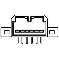 AMP Connectors - TE Connectivity 175506-2 ກອງປົກ 040 MLC CAP ASSY 6P