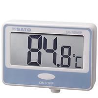 skSATO SK-100WP ເຄື່ອງວັດອຸນຫະພູມດິຈິຕອລກັນນ້ຳຕິດຝາ (-12~112°C; without probe)