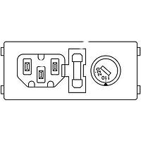 Qualtek Electronics 761-18/002 ປະຕູເຂົ້າ AC RECPT SNAP/MNT