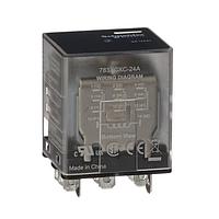 Schneider Electric Relays 783XCXC-24A ຕູມ 783 ຕູມນ້ຳແຂງ Relay 3PDT, 15A, ປິດປົວ Plain Cvr