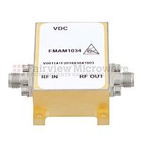 Fairview FMAM1034  4.5 dB NF Low Phase Noise Amplifier Operating From 1.5 GHz to 5 GHz with 14 dB Gain, 17 dBm P1dB and SMA