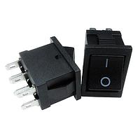 Adam Tech SW-R2-4E-S-2-1 ສະແກນລົດເຄື່ອນຂະໜາດນ້ອຍ MINIATURE ROCKER SWITCH, ສີດຳ A