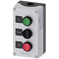 SIEMENS 3SU18030AS002AB1 ກອງປຸ່ມກົດພລາສຕິກ. 3 ຈຸດຄວບຄຸມ