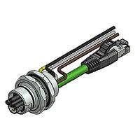Amphenol CONEC 57-02415 ເຄື່ອງສາຍ Ethernet / ເຄື່ອງສາຍເຄືອກຂ່າຍ ENP-17-1-FSH2PBU3PEDST4-45S-RS8.33-1/1/G6/150/034