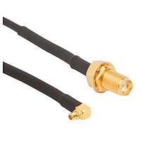 Amphenol RF 245106-02-M0.75 ສາຍສັນຍານ RF SMA Bkhd Jck ໄປ MMCX RA Plg RG-174 0.75m
