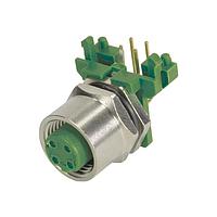 HARTING 21033814440 ມຸມຂວາ M12 D 4p fml ຕິດບົດ pcb ເຄື່ອງປ້ອງກັນ