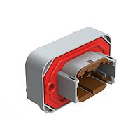 Amphenol SINE Systems ATM13-08PD-BM02 ຕົວເຊື່ອມ RA Flng Mnt PCB Rcpt 8POS Gry Gld Cont D