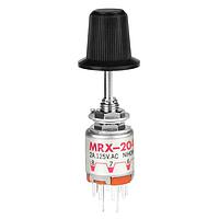NKK Switches MRX204-CA ສະຫນັບສະຫນູນການຫຼຽນຫຼັກ DP ມີ 2-4 ຕຳແໜ່ງ ປຸ່ມໃຫຍ່ ສີດຳ