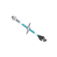 Molex 1201080676 ເຄື່ອງສາຍ Ethernet / ເຄື່ອງສາຍເຄືອກຂ່າຍ MIC 4P FR M12 REC RJ45 D-CODE 2M TEAL