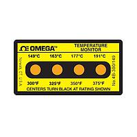 OMEGA 4B-A-300-30 Non-Reversible, Four point Horizontal Temperature Label (375 °F)