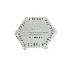 Biuged BGD 531/11 ເຄື່ອງວັດແທກຄວາມໜາຂອງຮູບເງົາປຽກ (0.2mils-6mils)