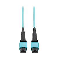 Tripp Lite N845A-01M-12TAA ສາຍເສັ້ນໃຍແຟບອບຕິກ Eaton Tripp Lite Series 100G Multimode 50/125 OM4 Fiber Optic Cable (12F MTP/MPO-PC F/F), Type-A Polarity, OFNP, Aqua, 1 m (3.3 ft.), TAA