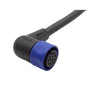 Bulgin PXP4002/005/12S ເສັ້ນສາຍອ່ານສະເຫຼີມ / ເສັ້ນສາຍອັກຊັເຕີ ສາຍສະເຫຼີມທີ່ມີການເຊື່ອມຕໍ່ລ່ວງໜ້າ - ມຸມຂວາ - 5m - 12 ຕິດຕໍ່ - ປະຕູສອກ