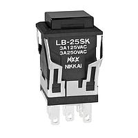 NKK Switches LB25SKW01-1D-A ປຸ່ມກົດສະຫນອງ DPDT OM-(ON) SQUARE