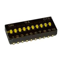 CTS Electronic Components 218-10LPSTJ ສະຫນາມສະລັບ DIP 10 ສ່ວນສະລັບ SPST