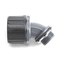 HellermannTyton 166-90865 ຂ່ອງມຸມ 45 ອົງສາ HelaGuard ບໍ່ເປັນເຫລັກ Ultra IP68 Fitting, ຂ່ອງມຸມ 45 ອົງສາ, ການດັບກະທົບ 0.50" NPT, ຂະໜາດ 0.50", PA66, ສີດຳ, 50/ກ່ອງ