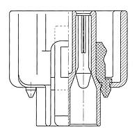 Yazaki 7223132430 ຕົວເຊື່ອມ CONN 2P 090 BLK