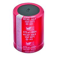 Wurth Elektronik 861101483006 ອະລູມິນຽມ ແອລັກໂຕລລິຕິກ ຄອດສາປາດເວັບ WCAP-AIL8 150uF 450V 20% Snap In