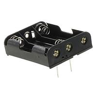 Eagle Plastic Devices 12BH331P-GR ຄລິບແບດເຕີຣີ 3 "AA" ສາຍ PC ສີດຳ