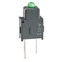 NKK Switches A01PF ເຫຼັ້ມ LED ຕົວຕົວກົງ PC ສີຂຽວ LED